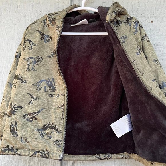 Mick Mack baby boy green dinosaur hooded jacket size 12 months - Picture 5 of 6